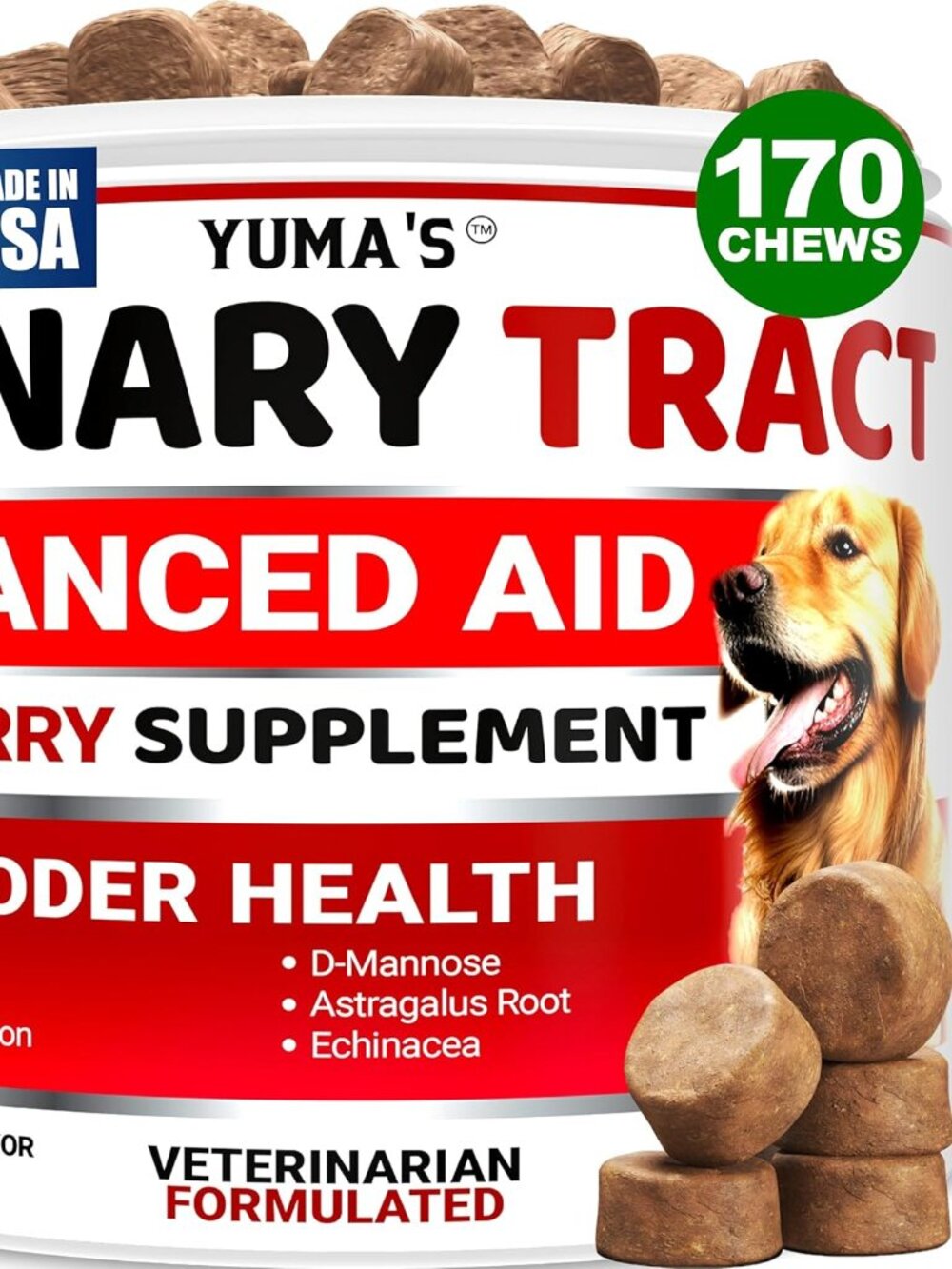 Dog UTI Treatment Cranberry Supplement for Dogs UTI Bladder Control for Dogs